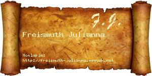Freismuth Julianna névjegykártya