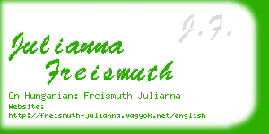 julianna freismuth business card
